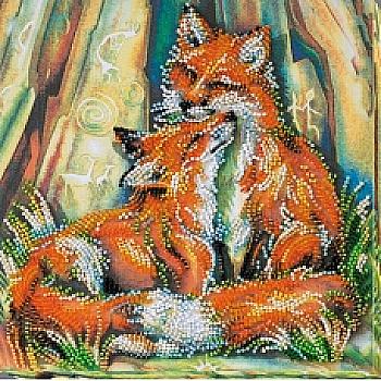 Набір-міді для вишивки бісером "Лисонькі", AMB-016 Набір-міді для вишивки бісером "Лисонькі", AMB-016