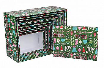 Подарункова коробка новорічна №7, 73-1858