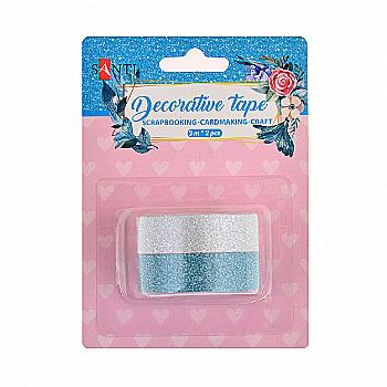 Набір стрічок блискучих, "Silver and Blue", 3 м, 2 шт, 742250 Набір стрічок блискучих, "Silver and Blue", 3 м, 2 шт, 742250
