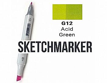 Маркер SKETCHMARKER, 2 пера: долото и тонкое, Pear - Груша, SM-G13 Маркер SKETCHMARKER, 2 пера: долото и тонкое, Pear - Груша, SM-G13
