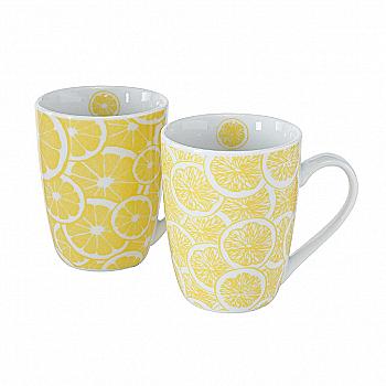 Чашка фарфоровая "Lemon" 330 мл, бело-желтый принт (2 вида), 2006670 Чашка фарфоровая "Lemon" 330 мл, бело-желтый принт (2 вида), 2006670