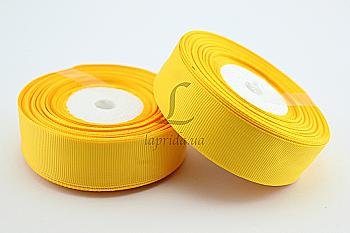 Лента репсовая 2,5 cм-18 м, желтая GX-16, 55-338