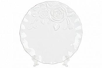 Тарілка керамічна "Аеліта" 21 см, білий, 545-481 Тарілка керамічна "Аеліта" 21 см, білий, 545-481