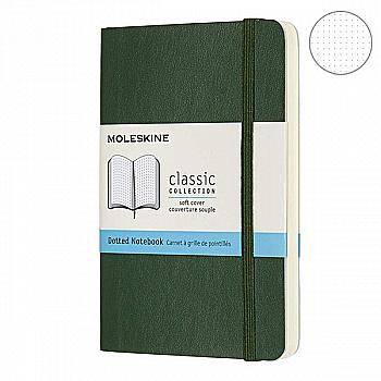 Блокнот Миртовый Зеленый мягкий карман. точка, Moleskine Classic, QP614K15 Блокнот Миртовый Зеленый мягкий карман. точка, Moleskine Classic, QP614K15