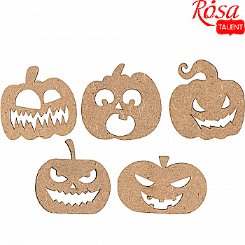 Набір заготовок "Гарбузи" 2, ДВП, 5 шт, Rosa Talent