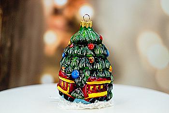 Іграшка ялинкова "Ялинка з потягом", MarryChupmas