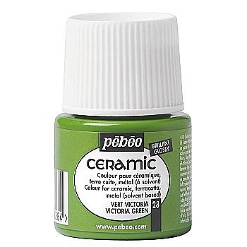 Краска лаковая по стеклу и керамике Ceramic 45 мл, светло-зелёная, 025-028 ТМ "Pebeo" Краска лаковая по стеклу и керамике Ceramic 45 мл, светло-зелёная, 025-028 ТМ "Pebeo"