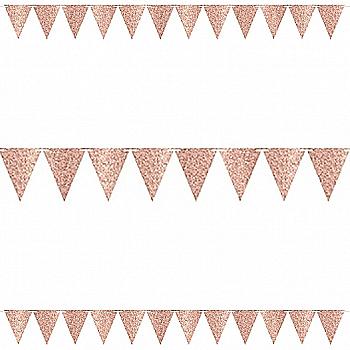 Гірлянда-вимпел рожеве золото Rose Gold 3 м, 1505-1982