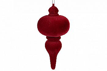 Прикраса ялинкова 15 см, бордо велюр, 113-511 Прикраса ялинкова 15 см, бордо велюр, 113-511