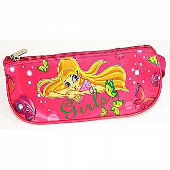 Пенал треугольный 1 змейка "Girls", JO-16152 Пенал треугольный 1 змейка "Girls", JO-16152