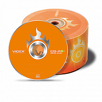 Диск CD-R, 700 Mb, 52x, Bulk 50 pcs, Videx, VCD-R b50