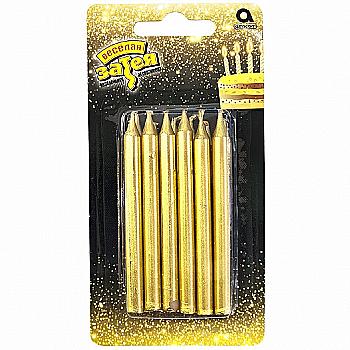 Свічки д/торта золото 8см, 12 од., 1502-5078