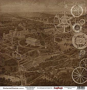 Бумага для скрапбукинга Механические Возвращение в Будущее (10) Бумага для скрапбукинга Механические Возвращение в Будущее (10)