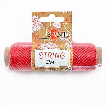 Шнур декоративний, червоний, 27 м, 741605