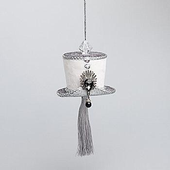 Игрушка новогодняя Шанель "Шляпка" 10 см, 907