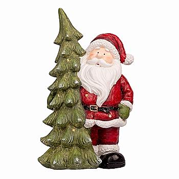 Декоративная фигура новогодняя "Дед Мороз у елки", 45 см, LED, 974205