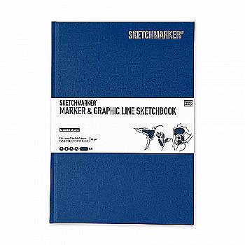 Скетчбук SKETCHMARKER В5 44 л., 180 г/м², синий, MGLHM/BLUE Скетчбук SKETCHMARKER В5 44 л., 180 г/м², синий, MGLHM/BLUE
