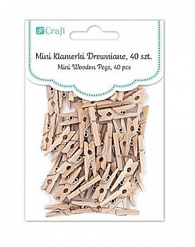 Дерев`яні міні-прищіпки 2,5 см 40 шт., CEOZ-127 DpCraft Дерев`яні міні-прищіпки 2,5 см 40 шт., CEOZ-127 DpCraft