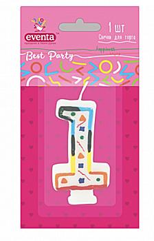 Свічка для торту "цифри" 1 EVENTA