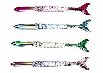 Ручка кулькова, хвіст русалки з рідиною і блискітками, СМ326 Ручка кулькова, хвіст русалки з рідиною і блискітками, СМ326