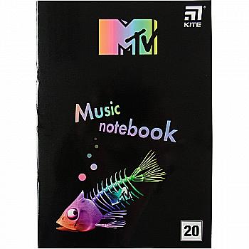 Зошит для нот А4, 20 арк, MTV-2, MTV20-404-2 Зошит для нот А4, 20 арк, MTV-2, MTV20-404-2