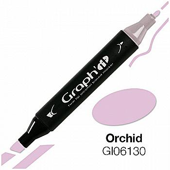 Маркер двухсторонний, Орхидея (светло-лиловый 6130), GI06130 Graph`it Маркер двухсторонний, Орхидея (светло-лиловый 6130), GI06130 Graph`it