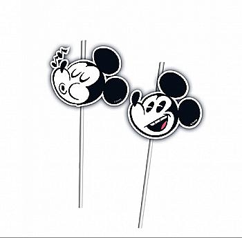 Трубочка для коктейля Микки Олдскул, 24 см 6 ед, 1502-3374