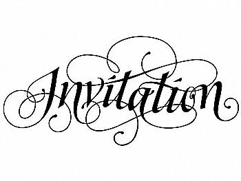 Штамп Invitation / Приглашение, PEF1849 ТМ "Artemio"