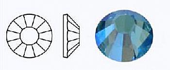 Стразы фольгированные 60000 AB/497-11-612/AQUAMARINE- ss12 (3,0-3,2 мм, 36 шт) M. C. Rose VIVA12