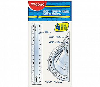 Набір лінійок 15 см. Essentials Mini (4 пред), MP.242815 Набір лінійок 15 см. Essentials Mini (4 пред), MP.242815