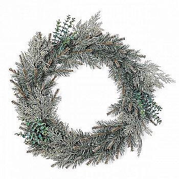 Венок "Буковель" d-50 см, голубой, 904447