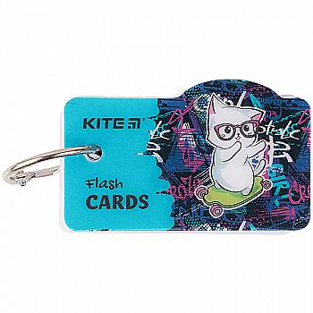 Карточки для записи иностранных слов, 80 л, Cat skate, K21-358-2, Kite Карточки для записи иностранных слов, 80 л, Cat skate, K21-358-2, Kite