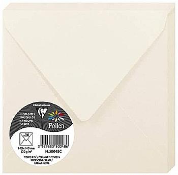 Конверт декоративный Pollen 140*140 мм/120 г, Irid.cream/Радужный кремовый, 50048C Конверт декоративный Pollen 140*140 мм/120 г, Irid.cream/Радужный кремовый, 50048C