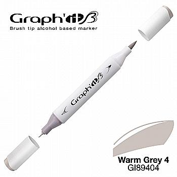 Маркер двухсторонний Brushmarker, Теплый серый 4 (9404), GI89404 Graph`it Маркер двухсторонний Brushmarker, Теплый серый 4 (9404), GI89404 Graph`it