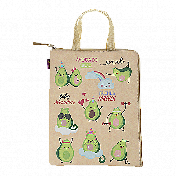 Папка А4 Авокадо 34*27,5*1 см, вертикал., 2 ручки, ZB.705534 Папка А4 Авокадо 34*27,5*1 см, вертикал., 2 ручки, ZB.705534