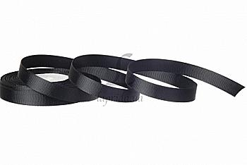 Лента репсовая черная1,2 cм (18 м), GX-39