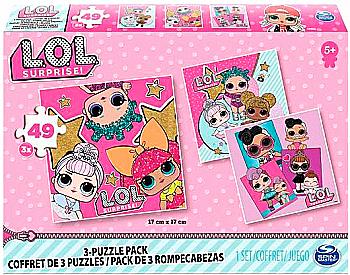 Набор из трех пазлов L.O.L. Surprise (17см*17 см, 3*49 элемента), SM98296/6052478 Набор из трех пазлов L.O.L. Surprise (17см*17 см, 3*49 элемента), SM98296/6052478