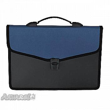 Портфель, 3 відділення, на замку, синій BM.3734-02 Портфель, 3 відділення, на замку, синій BM.3734-02