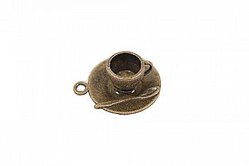 Набір металевих підвісок Чайний 23*27мм, 10шт