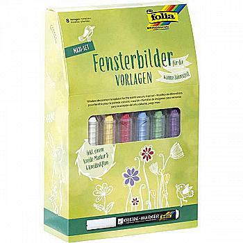 Макси-набор трафаретов для окон "Для теплого сезона", 39219 Folia Макси-набор трафаретов для окон "Для теплого сезона", 39219 Folia
