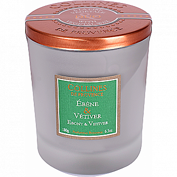 Свеча "Черное дерево и ветивер" 180 г, C2808EVE, Collines de Provence