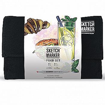 Набор маркеров SketchMarker Еда, 24 шт, SM-24FOOD Набор маркеров SketchMarker Еда, 24 шт, SM-24FOOD