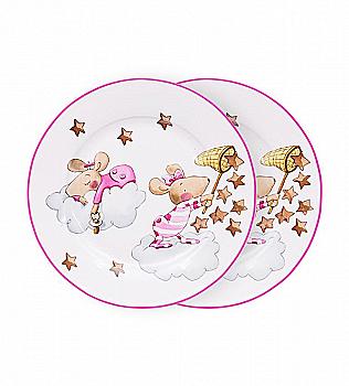 Набір з 2-х тарілок "Дівчинка-мишеня" 19 см, 924-488 Lefard