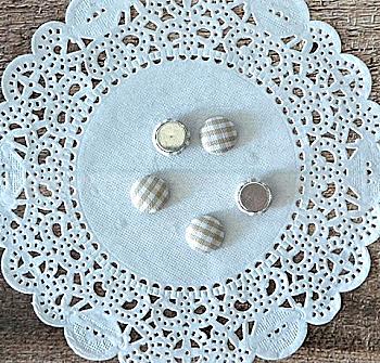 Фішки тканинні Клітинка, бежеві, 5шт, HY13013, ScrapBerry`s