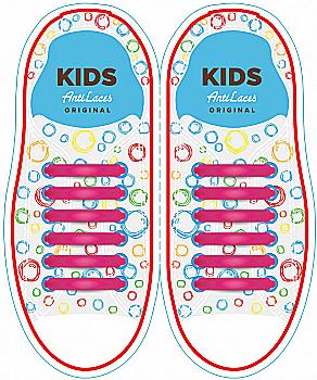 Силіконові антишнурки AntiLaces Kids, 38 мм, 12 шт, рожеві Силіконові антишнурки AntiLaces Kids, 38 мм, 12 шт, рожеві