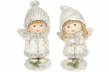 Фігурка декоративна "Янголятко" 12 см, шампань, 887-339