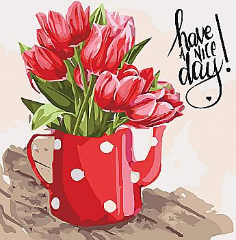 Набір для розпису по номерах 40*40 см "Have a nice day", 12108-AC Набір для розпису по номерах 40*40 см "Have a nice day", 12108-AC