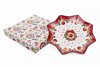 Блюдо порцелянове "Різдвяний орнамент" 30,5 см, 498-220 Блюдо порцелянове "Різдвяний орнамент" 30,5 см, 498-220