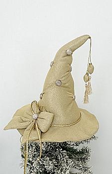 Ковпак новорічний, золотий, 50 см, 1220