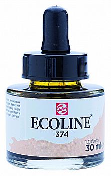 Краска акварельная жидкая Ecoline, (374), Розово-бежевая, 30 мл, Royal Talens Краска акварельная жидкая Ecoline, (374), Розово-бежевая, 30 мл, Royal Talens